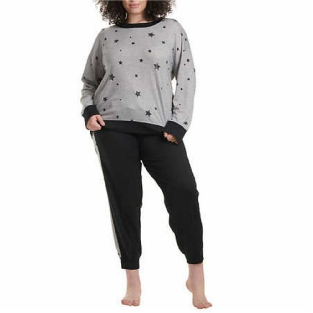 Splendid Women's 2-Piece Sllepwear Lounge Pajama set (Grey Heather, 3X)
